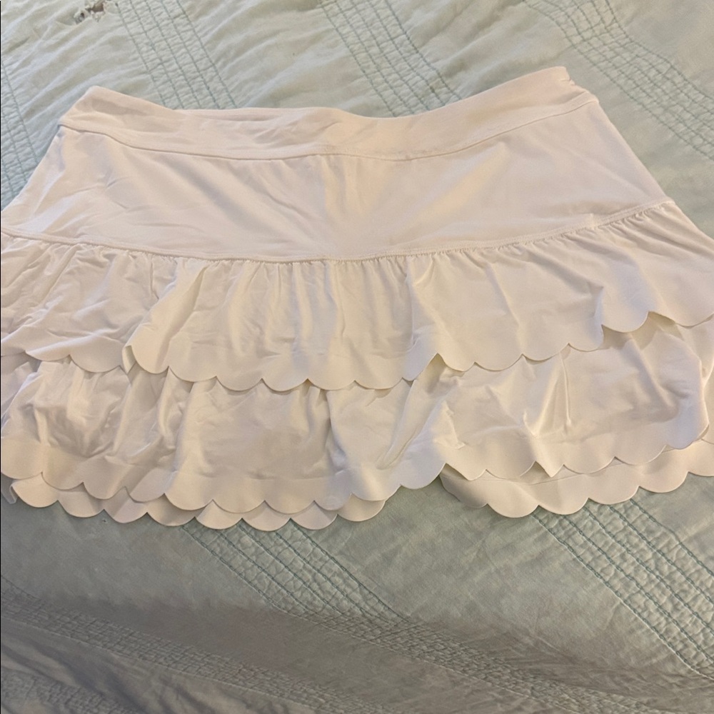 Lilly Pulitzer Cream Scalloped Mini Skort